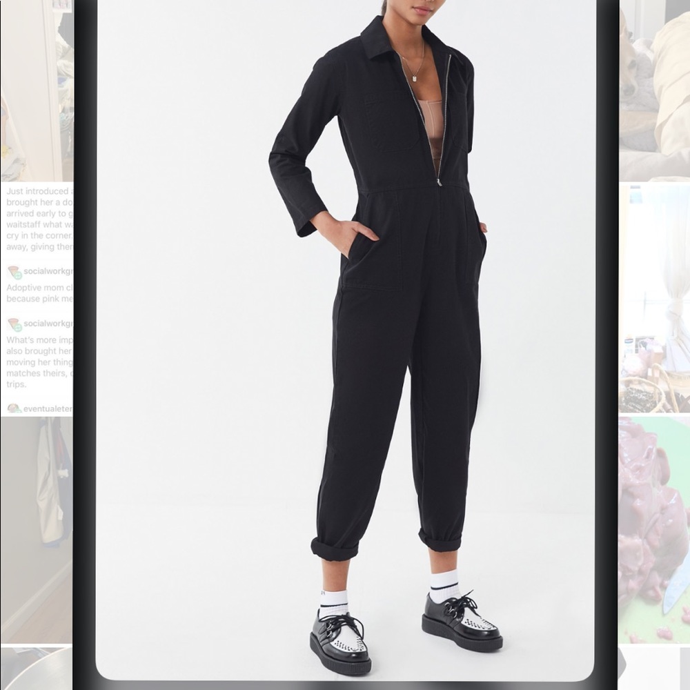 Urban Outfitters BDG Rosie Black Utility Jumpsuit